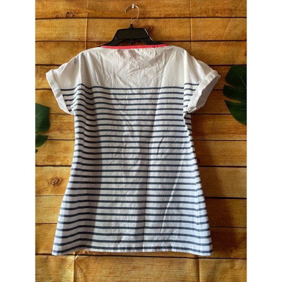 Tribord Short Sleeve Striped Boat Neck Sailing T-Shirt - Picture 6 of 6